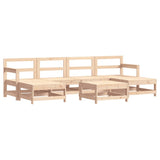 7 Piece Garden Lounge Set with Cushions Solid Wood