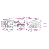 10 Piece Garden Lounge Set with Cushions Black Solid Wood