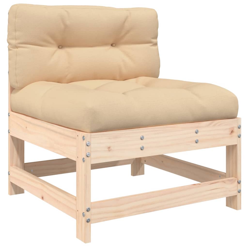 10 Piece Garden Lounge Set with Cushions Solid Wood