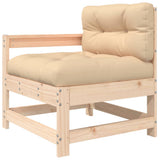 10 Piece Garden Lounge Set with Cushions Solid Wood