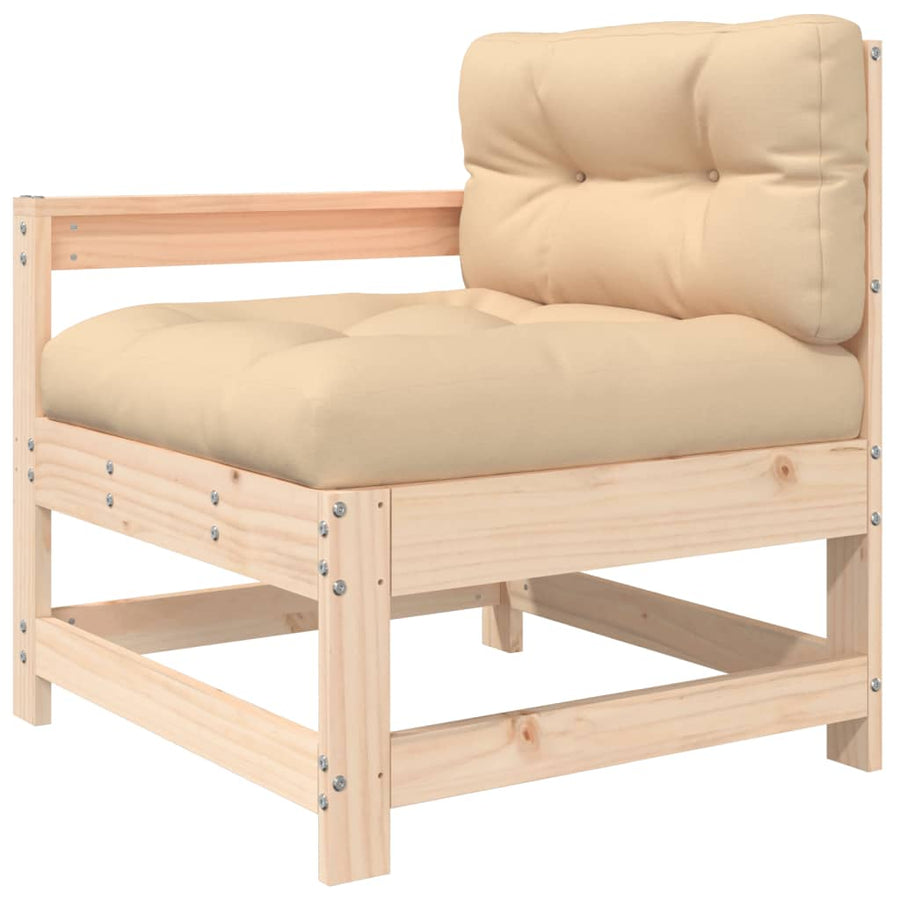 10 Piece Garden Lounge Set with Cushions Solid Wood