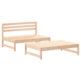 2 Piece Garden Lounge Set with Cushions Solid Wood - Side View