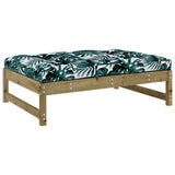 4 Piece Garden Lounge Set with Cushions Impregnated Wood Pine - 45-Degree Angle