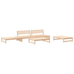 5 Piece Garden Lounge Set with Cushions Solid Wood