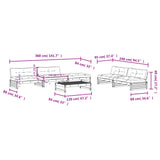 6 Piece Garden Lounge Set with Cushions Impregnated Wood Pine