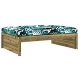 2 Piece Garden Lounge Set with Cushions Impregnated Wood Pine - 45-Degree Angle