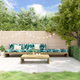 4 Piece Garden Lounge Set with Cushions Impregnated Wood Pine