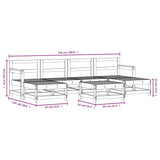 7 Piece Garden Lounge Set Solid Wood Douglas