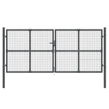 Mesh Garden Gate Anthracite 300x125 cm Galvanised Steel