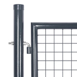 Mesh Garden Gate Anthracite 300x125 cm Galvanised Steel - 45-Degree Angle