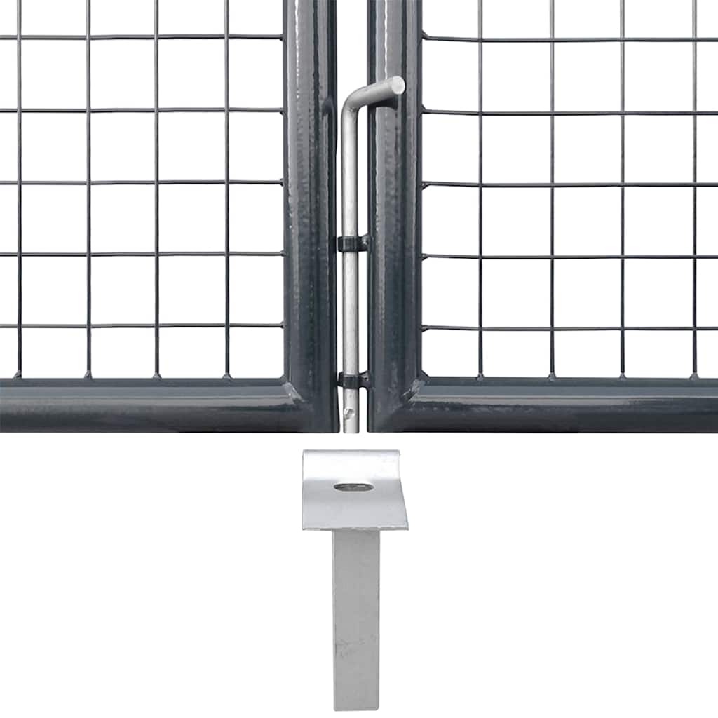 Mesh Garden Gate Anthracite 300x125 cm Galvanised Steel