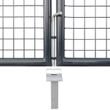 Mesh Garden Gate Anthracite 300x125 cm Galvanised Steel
