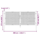 Mesh Garden Gate Anthracite 300x125 cm Galvanised Steel