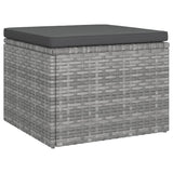 4 Piece Garden Sofa Set with Cushions Grey Poly Rattan - Top-Down View
