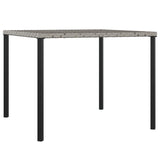 6 Piece Garden Dining Set with Cushions Grey Poly Rattan