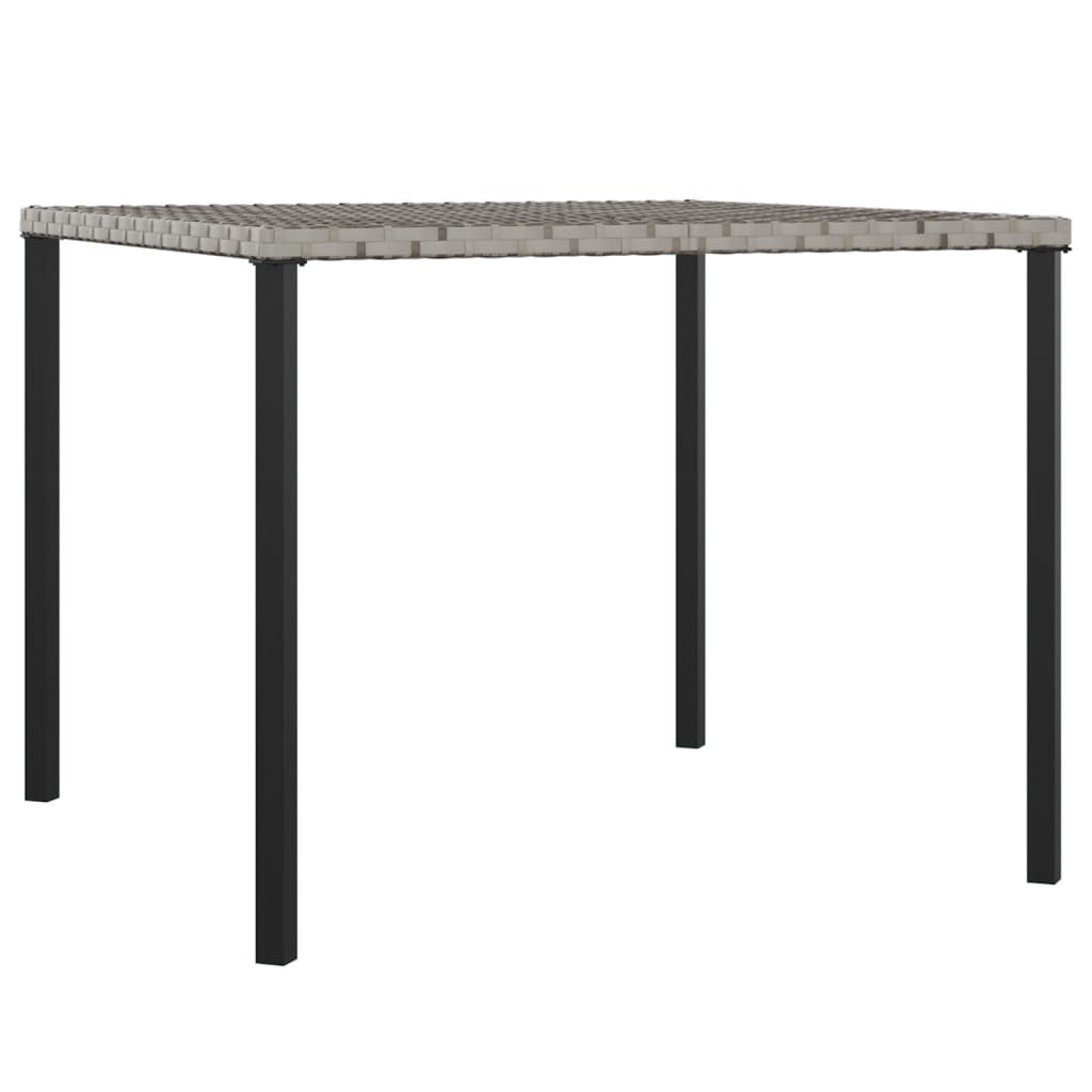 6 Piece Garden Dining Set with Cushions Grey Poly Rattan