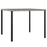 6 Piece Garden Dining Set with Cushions Grey Poly Rattan - Extra Image