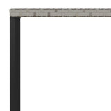 6 Piece Garden Dining Set with Cushions Grey Poly Rattan - Extra Image