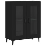 Sideboard Black 69.5x34x90 cm Engineered Wood - Front View