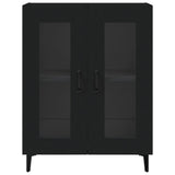 Sideboard Black 69.5x34x90 cm Engineered Wood - Rear View