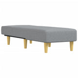 Chaise Longue Light Grey Fabric - Side View