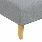 Chaise Longue Light Grey Fabric - Close-Up Angle