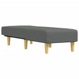 Chaise Longue Dark Grey Fabric - Side View