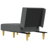 Chaise Longue Dark Grey Fabric - 45-Degree Angle