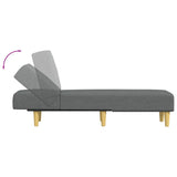Chaise Longue Dark Grey Fabric - Rear View