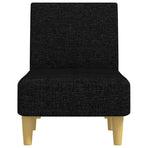 Chaise Longue Black Fabric