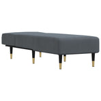 Chaise Longue Dark Grey Velvet