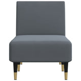 Chaise Longue Dark Grey Velvet