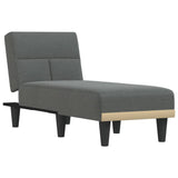 Chaise Longue Dark Grey Fabric - Front View