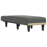 Chaise Longue Dark Grey Fabric - Side View