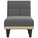Chaise Longue Dark Grey Fabric - Top-Down View