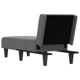 Chaise Longue Dark Grey Fabric - 45-Degree Angle