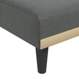 Chaise Longue Dark Grey Fabric - Close-Up Angle
