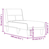 Chaise Longue Dark Grey Fabric