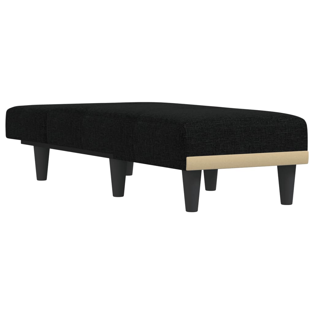 Chaise Longue Black Fabric