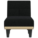 Chaise Longue Black Fabric
