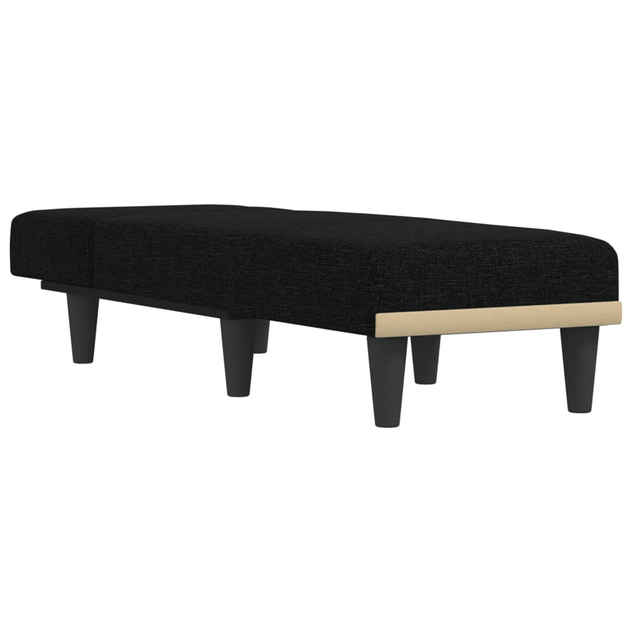 Chaise Longue Black Fabric
