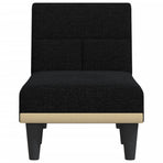 Chaise Longue Black Fabric
