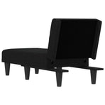Chaise Longue Black Fabric