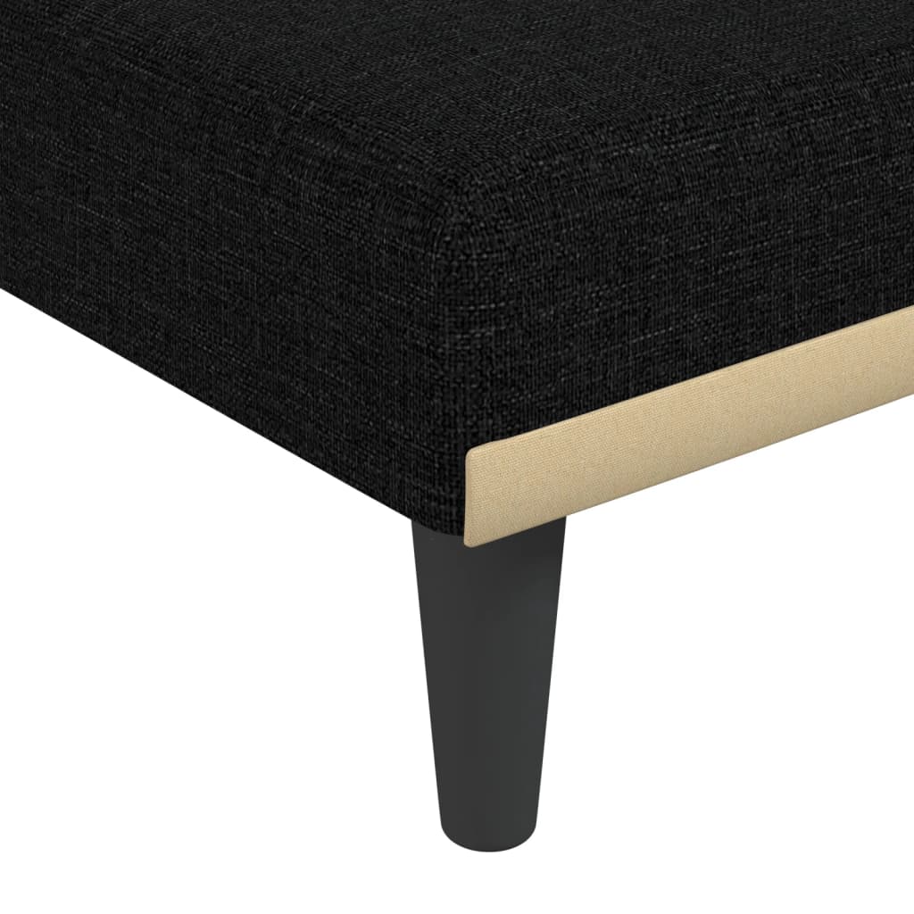 Chaise Longue Black Fabric