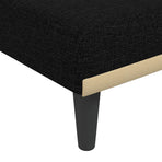 Chaise Longue Black Fabric