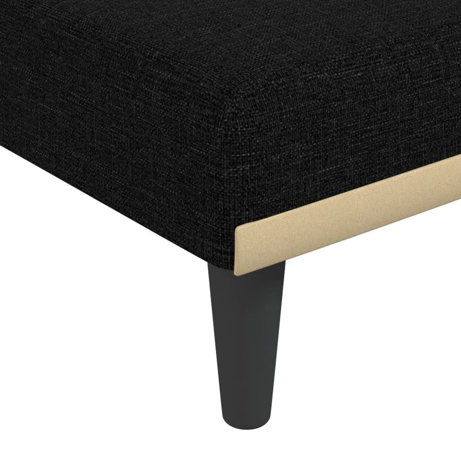 Chaise Longue Black Fabric