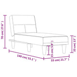 Chaise Longue Black Fabric