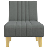 Chaise Longue Dark Grey Fabric - Top-Down View