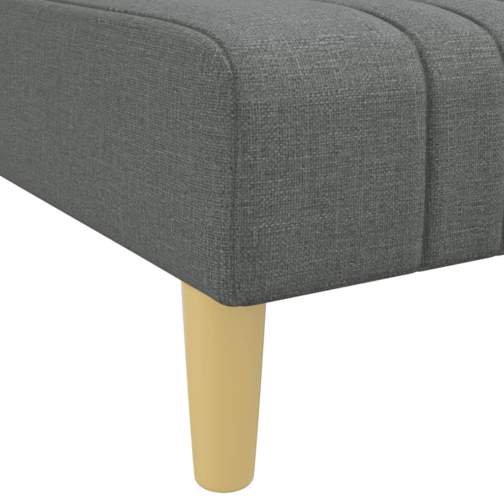 Chaise Longue Dark Grey Fabric