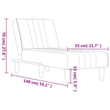 Chaise Longue Dark Grey Fabric